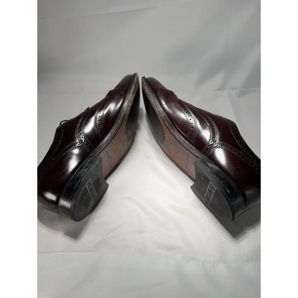 Florsheim Wingtip Longwing‎ Derby Dress Shoes Mens Size 10 Burgundy Leather Sole